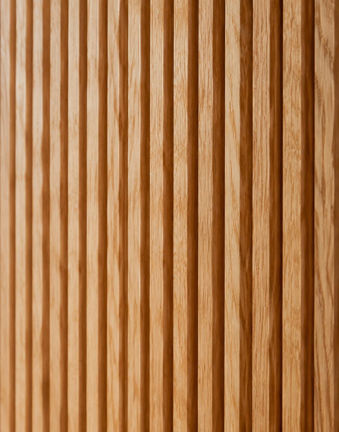 Fluted oak panel detail